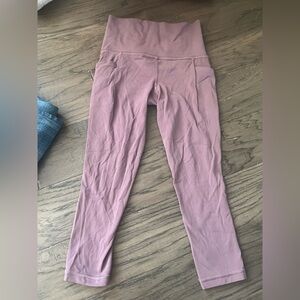 Athleta Rose-Mauve Salutation Stash Pocket Tight